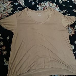 American eagle tan v neck soft and sexy shirt
